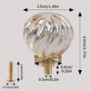 NAHUAA 2Pcs Crystal Cabinet Knobs 35x45mm Drawer Knobs Kitchen Cupboards
