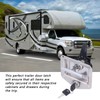 Trailer Door Latch T Handle with 2‑Key Stainless Steel Chrome