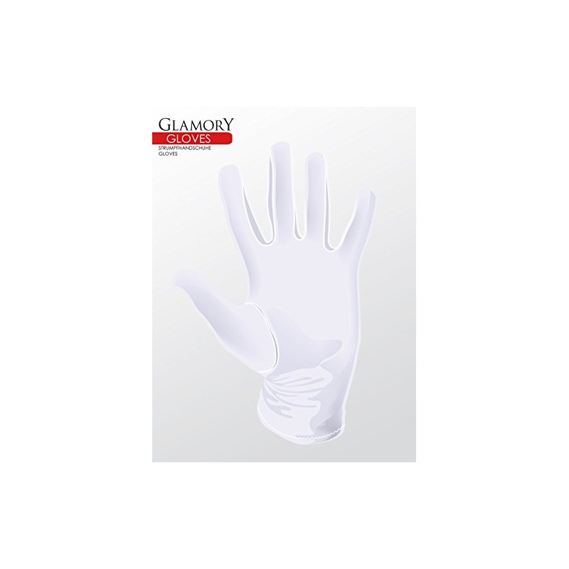 GLAMORY Women's Gloves, 100 DEN, White, One Size