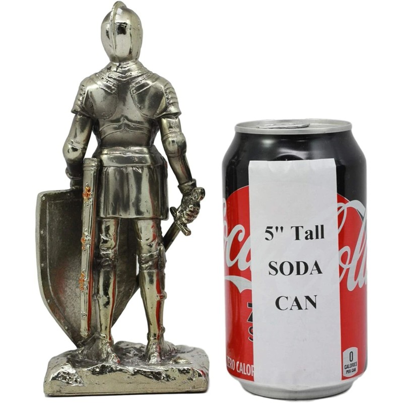 Medieval Knight With Sword and Shield 7" Height Suit Of