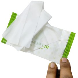 Rinpoche Cotton Face Cleaning Wet Wipes Tissue Paper Makeup Remover Facial Wash Napkin Face Wipes for Unisex (Multicolor) (Pack Of 20 Pcs)