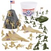 TimMee Processed Plastic Bucket of Army Men Tim Mee Tank
