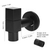 G1/2 Thread Black Copper Faucet Wall Mounted Single Cold Water