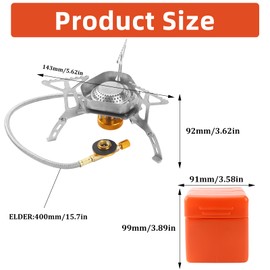 Camping Stove Gas Stove 3500 W Gas Stove Camping with Piezo Ignition Windproof Lightweight Camping Gas Stove for 1-2 People Camping Cookware for Outdoor Picnic Hiking