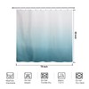 YISURE Ombre Turquoise Short Shower Curtain 65 Inch Length, Teal