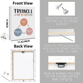 Inspirational Therapy Office Decor Growth Mindset Canvas Wall Art Framed Art Counseling Office Decor Positive Affirmations Wall Decor Counselor Signs Artwork Calming Corner Therapist Office Decor