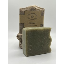 Three Dubs Ranch Old West: Handmade All-Natural, Goat Milk Soap Bars made with Tallow, For Hands & Body. Sandalwood, Patchouli scented Soap Bars. Made in Texas.(3.5 oz Bar 3 Pack)