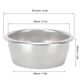 Replacement Portafilter Basket, Stainless Steel 53mm Non Pressurized Coffee Strainer Basket for Esspesso Machines Portafilter