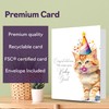 New Baby Girl Card for Parents - Party Cat Kitten