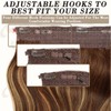 Invisible Wire Hair Extensions Real Human Hair-Smilco Balayage Dark Brown