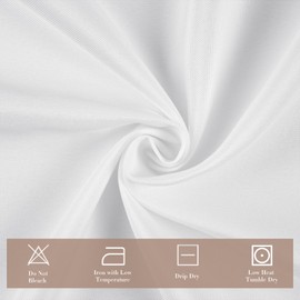 Zdada White Tablecloths 110 x 180 cm - High-Quality Polyester Rectangular Tablecloth, Wrinkle-Free, Scratch-Resistant & Washable Table Cover Table Linen for Weddings, Dining Table, Celebrations and