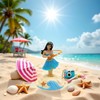 Solar Powered Dancing Hula Girl Dashboard Decoration, Car Interior Ornament,