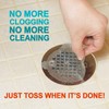25 Pack Disposable Shower Drain Hair Catcher Mesh Stickers, Clog-Proof