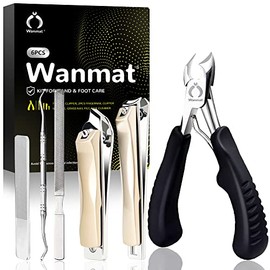 Wanmat Kit De Herramientas Cortauñas,Acero Inoxidable Uñas Encarnadas Cortauñas Alicates,Cortauñas Alicates Para uñas Encarnadas grueso Profesional, Cortaúñas grueso para personas mayores (plata)