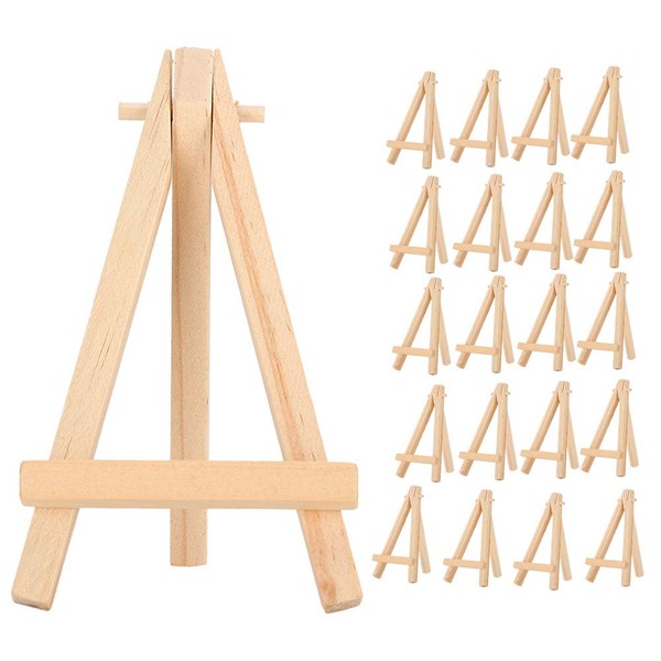 20 Pack Wooden Artist Easel, Mini Paint Easels Display Wooden