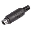 PRO SIGNAL PSG08253 Mini-DIN Plug,Black, 8 Pin
