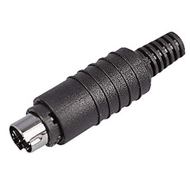 PRO SIGNAL PSG08253 Mini-DIN Plug,Black, 8 Pin
