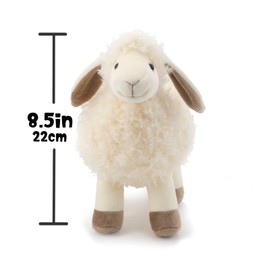 MR ViviCare 8.5" White/Cream Sheep Stuffed Animals for Boys and Girls,Soft and Adorable Lamb Plush Toys for Newborn Babies,Great Gifts on Birthday,Christmas,Baby Shower,Easter,Machine Washable