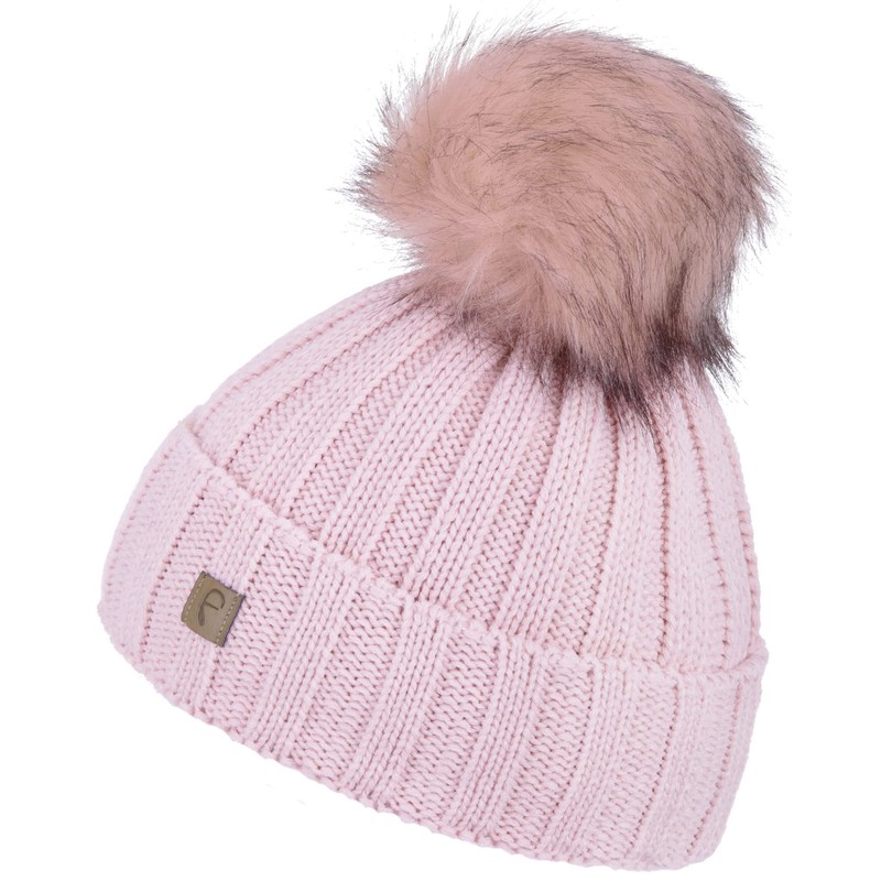 Faera Bobble Hat Women's Lined Winter Hat Knitted Hat Girls