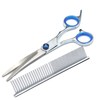 Dog Grooming Scissors Kit Stainless Steel Comfortable Adjustable Screw Professional