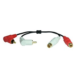 SunshineTronic 90° Angle RCA Adaptor | RCA Male to RCA Female (1 Piece (20 cm)