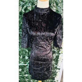 Style Therapy Black Knee-Length Dress Size  L Round Neck Back Zip Style #5 BRAND NEW