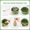 MestectPET Matcha Bowl with Spout, Matcha Stirrer and Stand, Matcha
