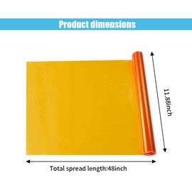 11.88×48 Inches Car Light Self-Adhesive Tint Film Brake Light Headlight Tail Light Fog Light Car Vinyl Wrap Protector Film Auto Modification Cover for Cars, Trucks, SUVs,(Car Light Tint Film)
