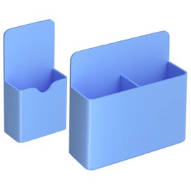 Jeyoon 2 Pack Magnetic Dry Erase Marker Holders,Magnetic Marker Holder Pen Holder for Whiteboard or Fridge Magnet Pencil Cup Storage Organizer for Classroom Office Home Locker and Metal Cabinets-Blue