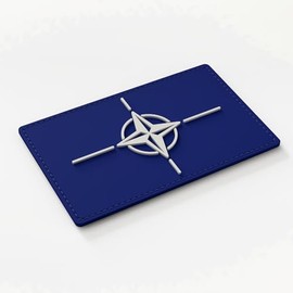 Patch Force - NATO Flag Rubber Patch (Colour) 8 x 5 cm - As a Badge for Uniforms, Protective Vest, Insert Bag, Jacket or Backpack - For German Armed Forces, Police and Military