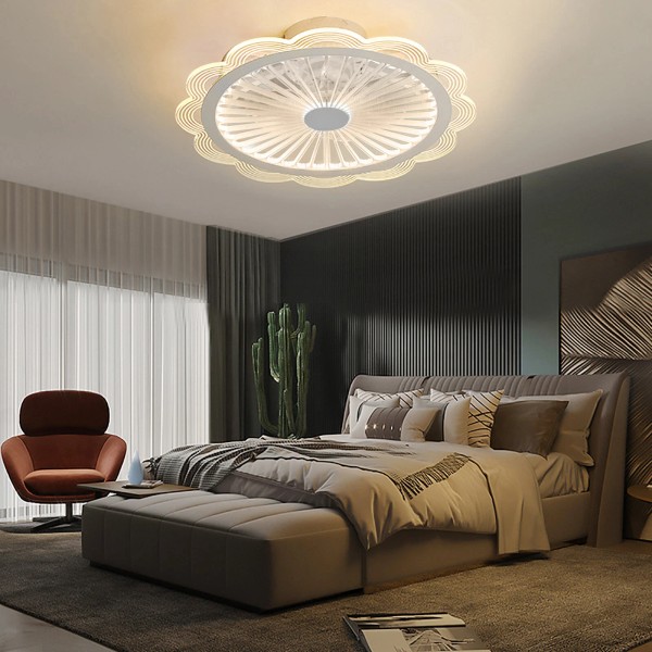 19.7" LED Ceiling Fan Light w/Remote Control Chandelier Lamp Fan