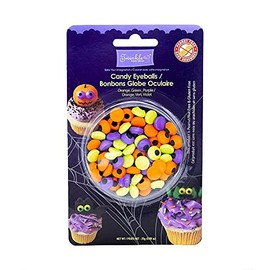 Candy Eyeballs - Orange, Green, and Purple
