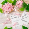 Mxxipp 35pcs Mini Pink Ribbon Bows, Small Satin Ribbon Bow,