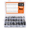 Rustark 405Pcs 24 Value 10V 16V 25V 50V Aluminum Electrolytic