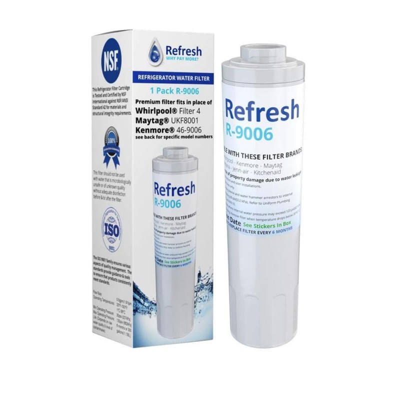 Refresh R-9006 Refrigerator Water Filter Replacement for UFK8001, WF295, WSM-2