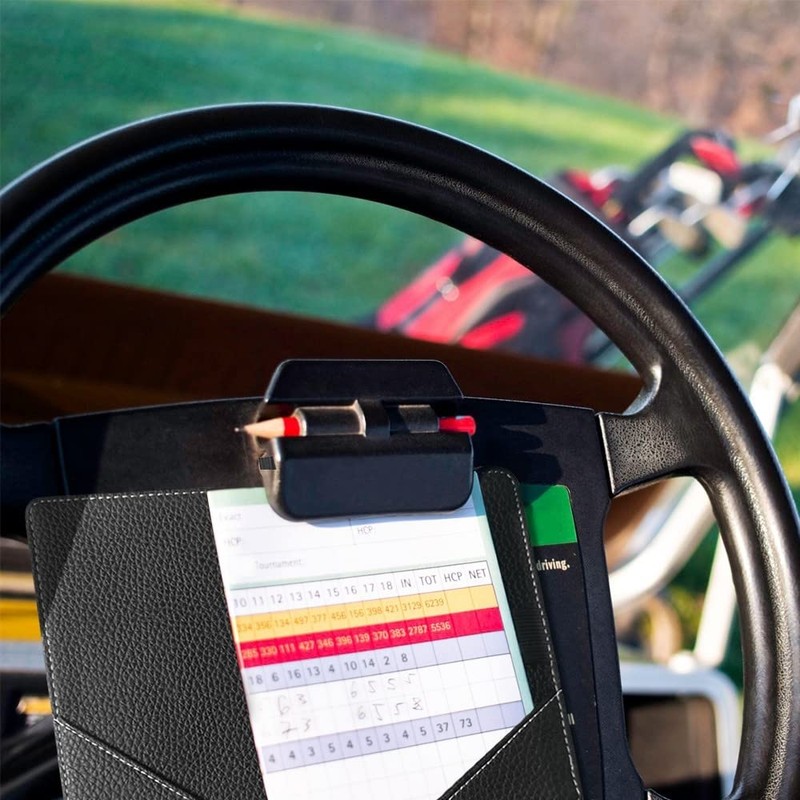 DONGKER Golf Scorecard Holder, Leather Golf Score Card Wallet with