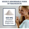 Magnesium Bisglycinate 400mg | Magnesium Bisglycinate for Muscle Function, Bones,