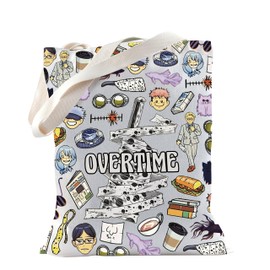 TSOTMO Anime Merch JJK Merch Kento Merch Overtime Tote Bag for Anime Fans Kento Fans Gifts (OVERTIME Tote)