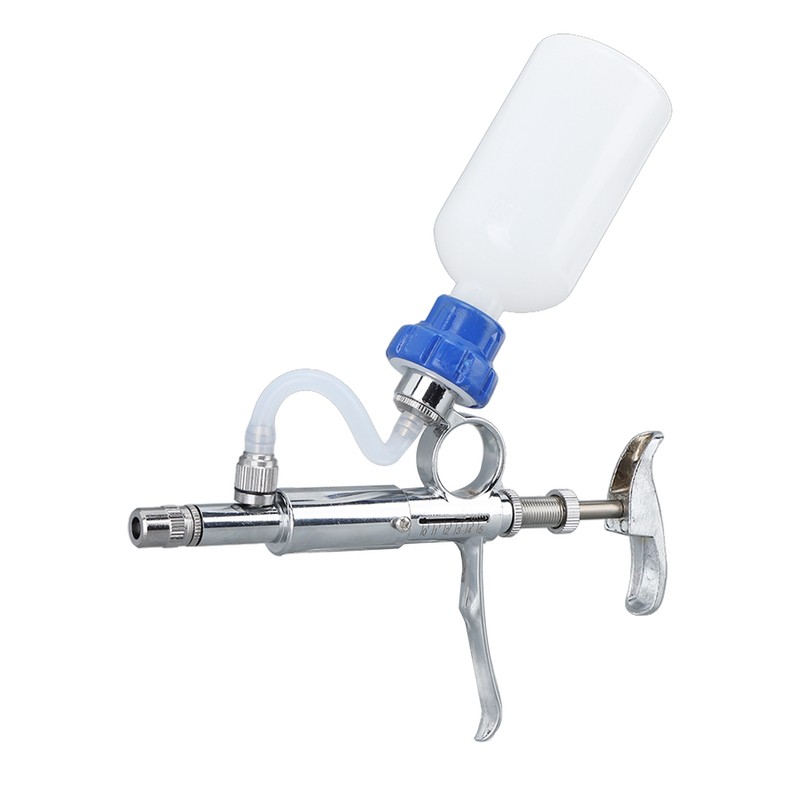 Adjustable Continuous Injection Syringe Stainless Steel Plastic Animal Syringe 5ml