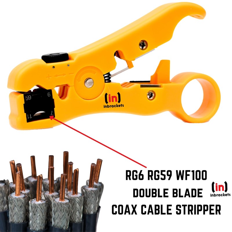 Coax Cable Stripper Cutter Tool for Coaxial RG6 RG59 RG11