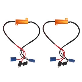 2pcs LED Resistor LED Decoder 50W 8Ω H1 LED Lamp Decoding Error Elimination of LED Headlight Error Codes Load Resistors Conversion Kits