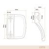 Plastic balcony door pull handle