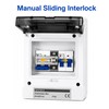 Ktolplao 32A Dual Power Manual Transfer Switch IP65 Circuit Breaker