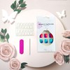 Rainbow Gradient Fake Toenails Colorful Ombre Press on Toenails Glossy