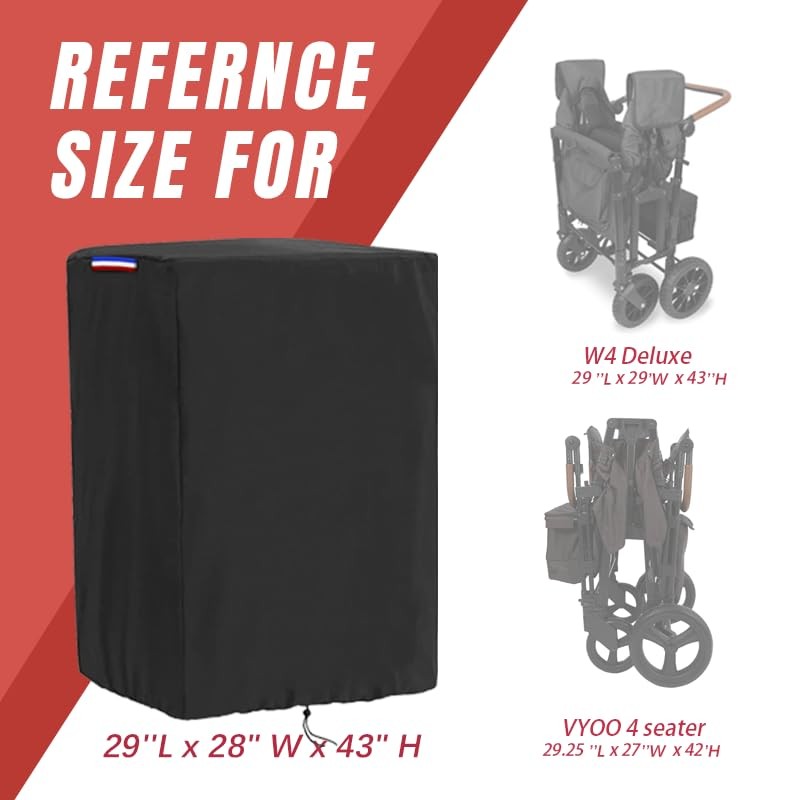 Rilime Wagon Cover Compatible with Wonderfold Wagon W4 Original(Cover Only),Waterproof