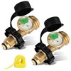 Aekops Propane Tank Adapter with Gauge Converts POL LP Tank