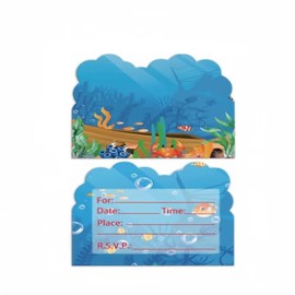 20PCS Kids Fun Party Invitation Cards - Game Party Theme - Vibrant Design - Perfect for Birthday Celebrations - Ideal for Boys and Girls - Birthday Invitations