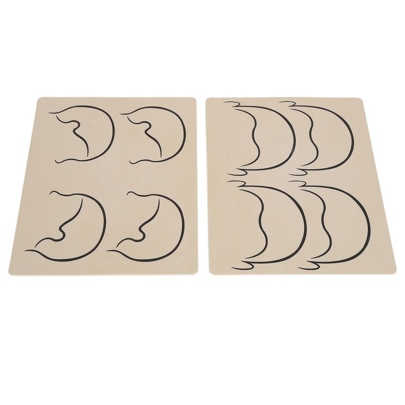 10pcs Tattoo Scalp Practice Skin Front Side Ink Free Rubber