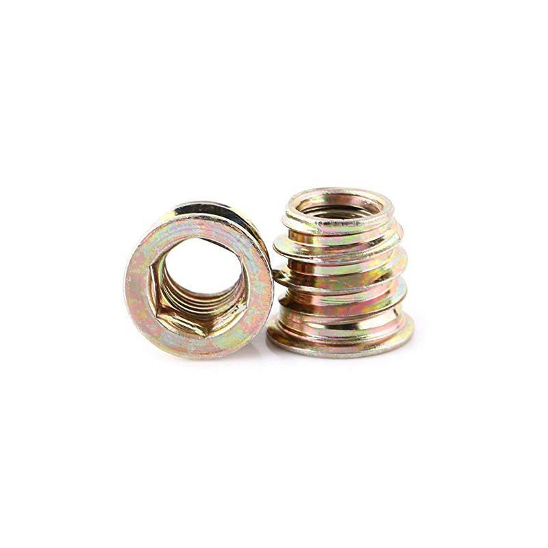20Pcs Carbon Steel Hex Socket Drive Insert Nuts Hex Drive