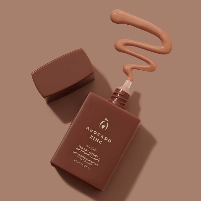 Avocado Zinc SPF50 Physical Bronzing Drops, 40ml